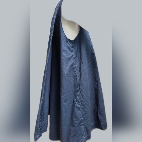 COS Sleeveless Cotton Dark Blue Dress, Small - Picture 5 of 10